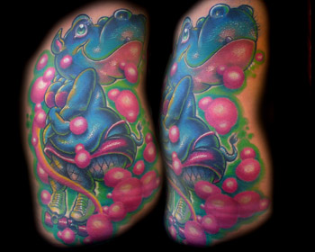 Tattoos - Josh Woods - Rollerskating hippos!!!!!